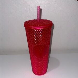 Starbucks Red Textured Tumbler with Straw